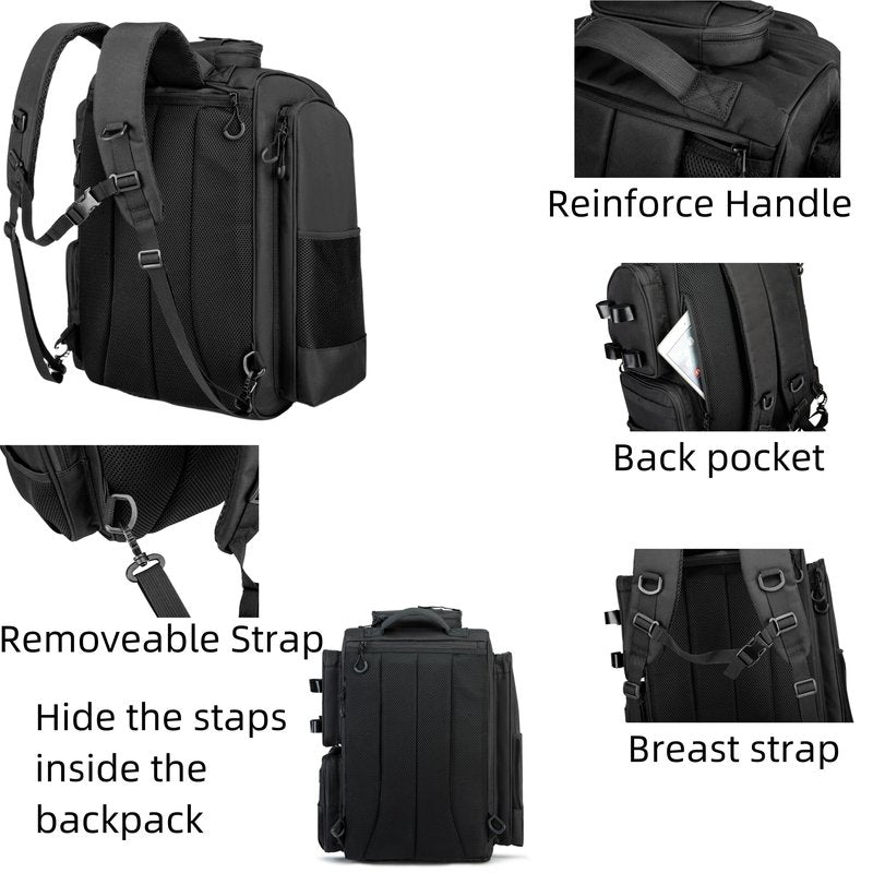 WANOON Fishing Backpack,Tackle Bag,with Tackle Boxes. Large Fishing Bag, Strong Materials