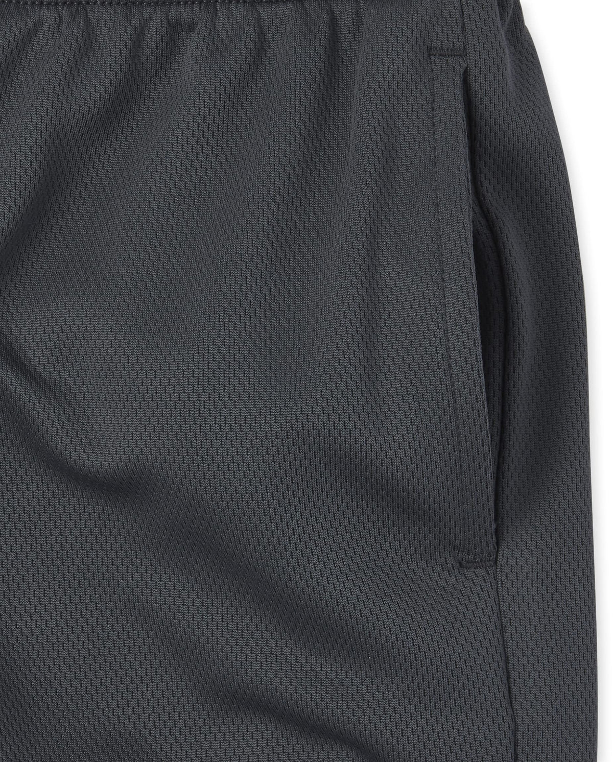 The Children's Place boys Mesh Performance Basketball Casual Shorts, Black/Charcoal 2 Pack, Large US