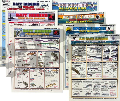 Tightlines Publications Fishermen's Bait Rigging Set #1-7 - Waterproof Quick Reference Guide | Portable & Built to Last | Double-Sided & Easy to Read