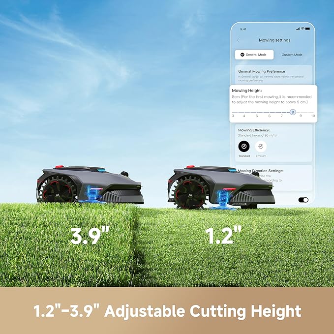 MOVA LiDAX Ultra 2000 Robot Lawn Mower with 4G for 0.5 Acre, No Wire No RTK+360° 3D LiDAR+AI Vision Auto Mapping, Zero-Edge Cutting, Cut Height 1.2"-3.9", 45% Slope, 150 Mowing Zones, Anti-Theft