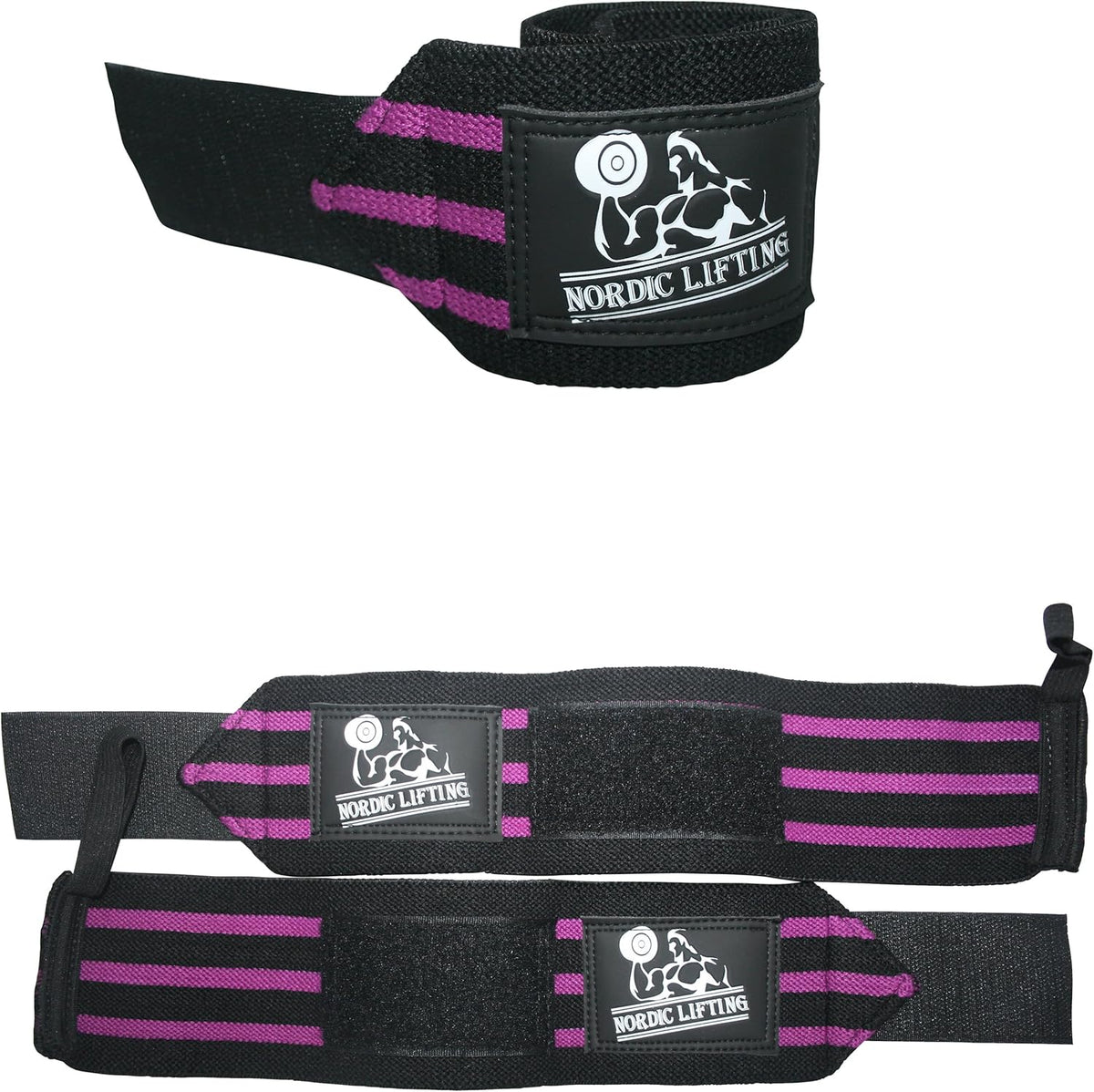Wrist Wraps for Weightlifting & Powerlifting - Durable Support Straps with Thumb Loop (1 Pair) - Essential Gym Gear for Men & Women