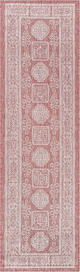 Keen Home Design Terrace Outdoor Runner Rug - 2x10 Washable Indoor/Outdoor Rug for Patio, Kitchen, Balcony, Beach, Garden, Deck and Porch, Size: 2'2"x9'11"