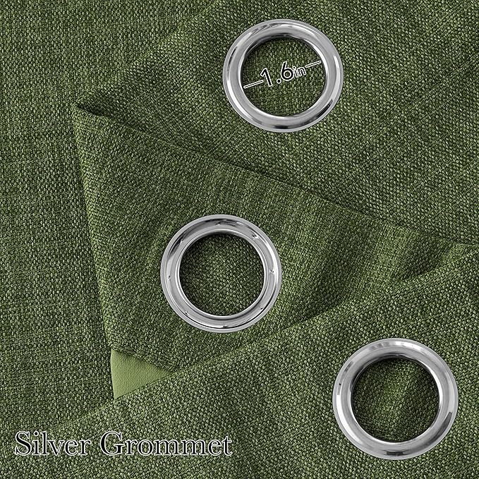 NICETOWN Greyish Green Curtains 84 inches Length