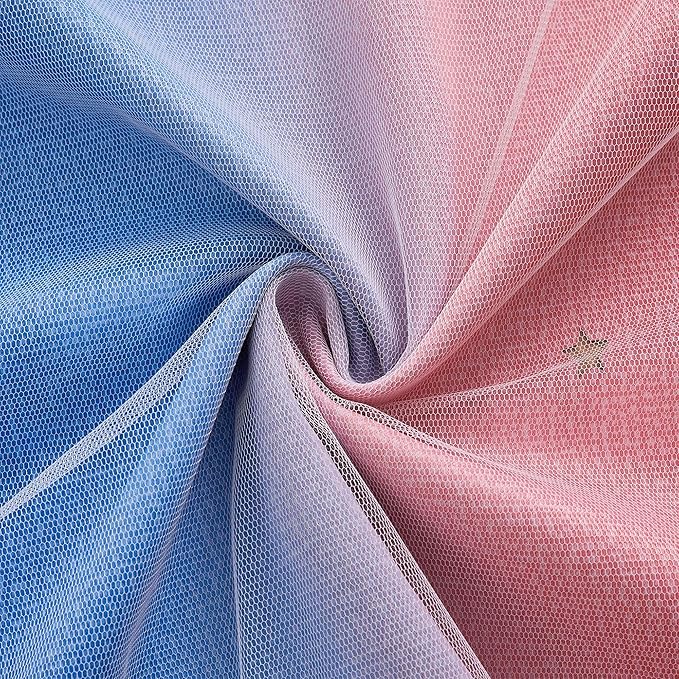 XiDi Pink Curtains for Bedroom Decor Blackout Curtains for Girl Room Rainbow