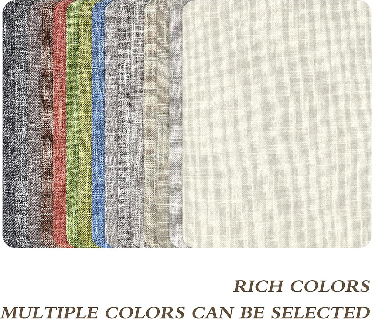 KING MOUNTAIN Fine Linen Fabric Patches, Self-Adhesive, 8x11 inch, 2 PCS, Multi Color, For Linen Sofa and Clothes Repair