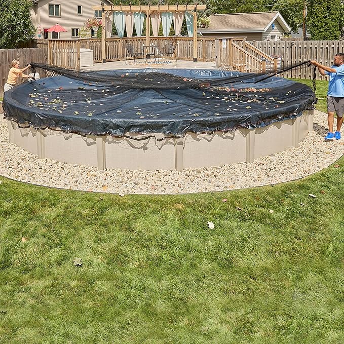 Doheny’s Professional Grade Leaf Nets for Above Ground Pools – 15' Round – Makes Clean-Ups Fast – Lightweight, Versatile & Durable – Keeps Leaves Out