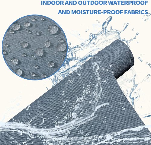 KING MOUNTAIN Canvas Repair Patch - 16x60 Inch Self-Adhesive Waterproof Fabric for Sofas, Tents & More (Off White)