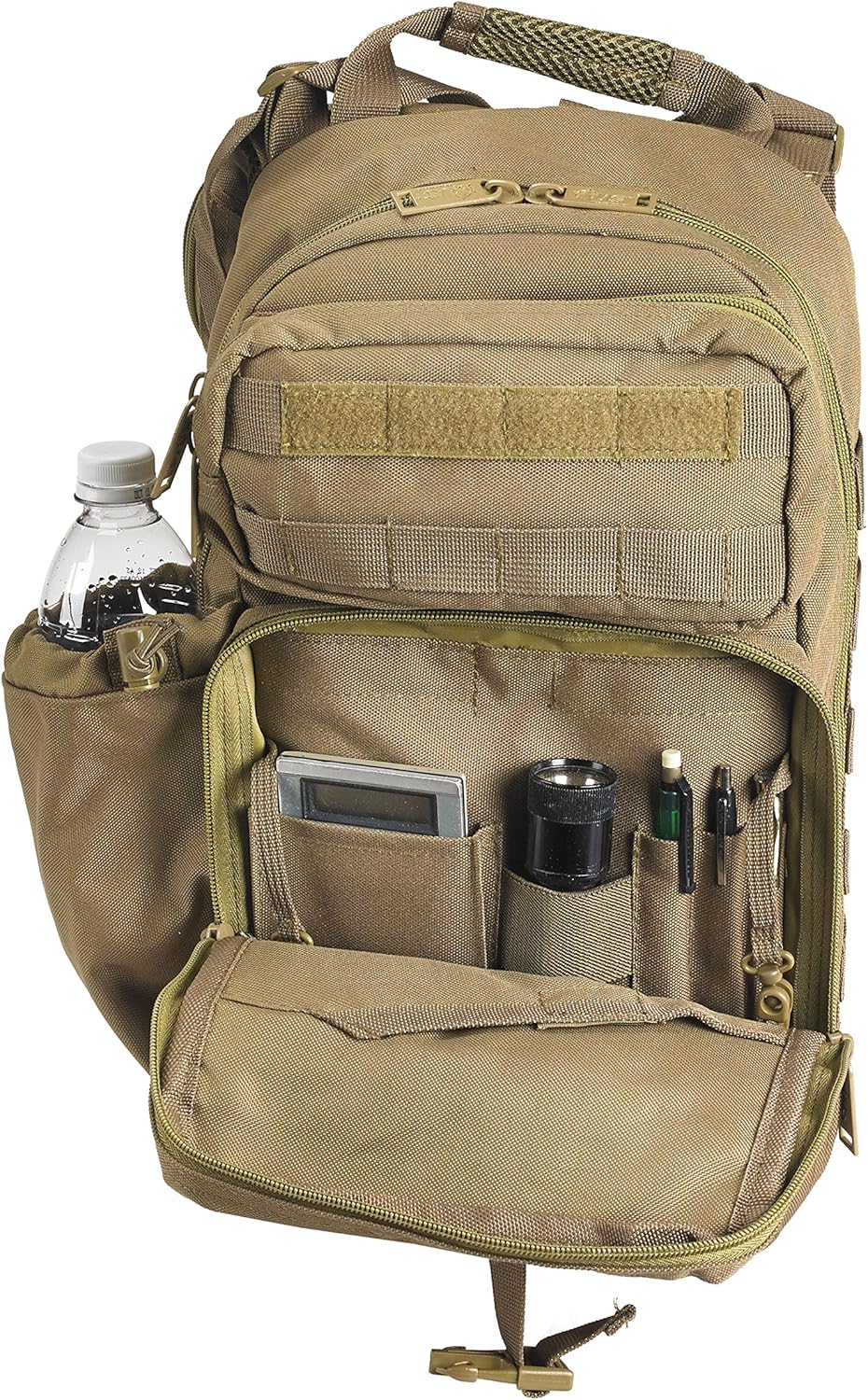 Stryker Sling Pack - Heavy Duty Water Resistant, Padded, Concealed Compartment - Black