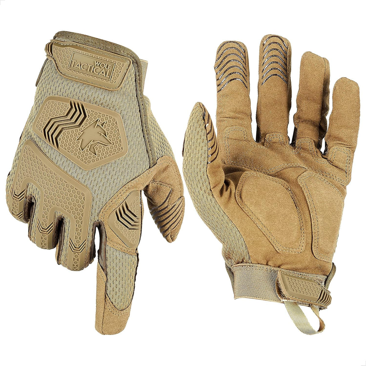 WOLF TACTICAL Shooting Gloves - Tactical Military Gloves for Men | Touchscreen Airsoft & Paintball Combat