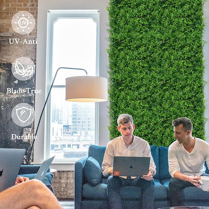 ODTORY Artificial Plants Hedge Wall Panels：20x20 Inch 8P UV-Anti Greenery