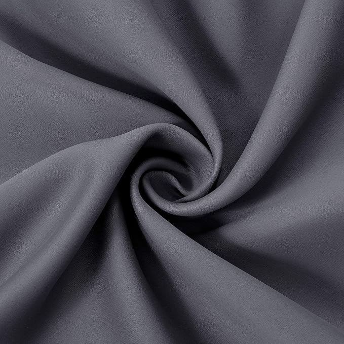 LEMOMO Grey Blackout Curtains for Bedroom Room Darkening Curtains/38 x 54 Inch