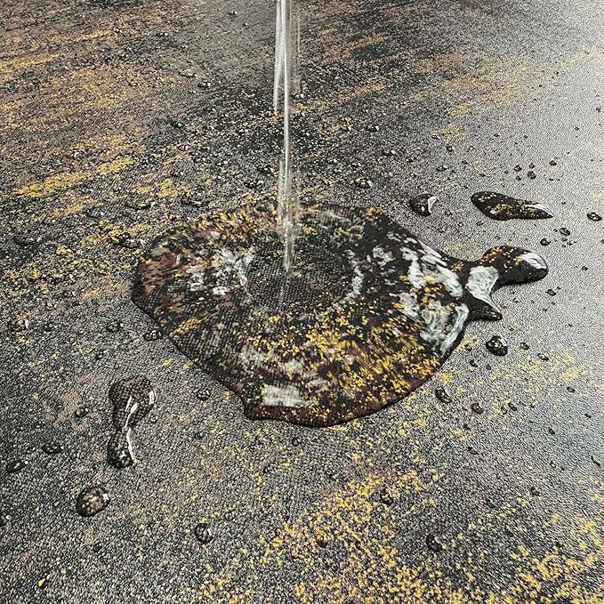 JiffDiff Vintage Metallic Peel and Stick Wallpaper Industrial Metallic Concrete