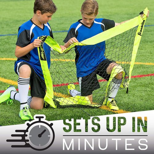 Franklin Sports Blackhawk Soccer Goal - Portable Pop-Up Nets for Indoor & Outdoor Play - Youth & Adult Sizes Available