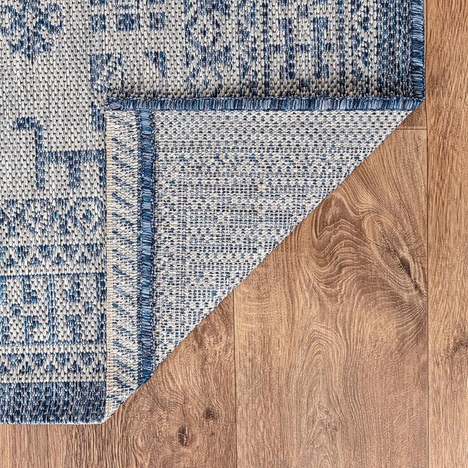 Keen Home Design Terrace Outdoor Area Rug - 4x6 Washable Indoor/Outdoor Rug for Patio, Kitchen, Balcony, Beach, Garden, Deck and Porch, Size: 3'10"x5'7"