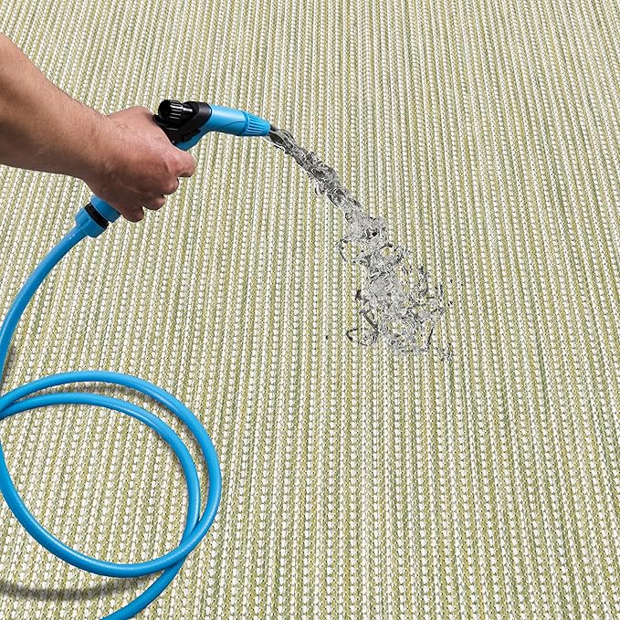 Keen Home Design Terrace Outdoor Area Rug - 5x8 Washable Indoor/Outdoor Rug for Patio, Kitchen, Balcony, Beach, Garden, Deck and Porch, Size: 5'3"x7'7"