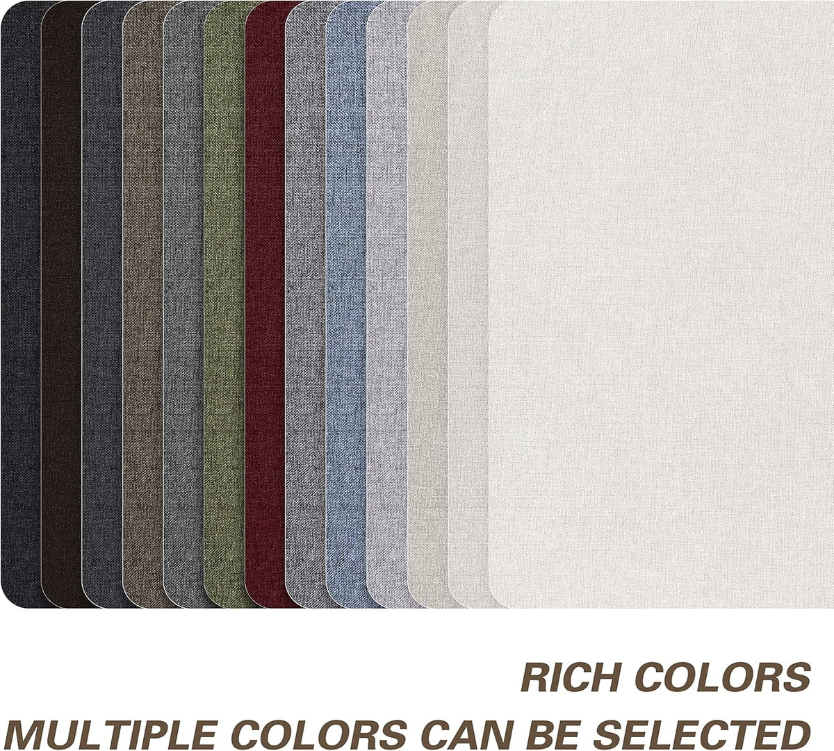 KING MOUNTAIN Fine Linen Repair Patches, Self-Adhesive Linen Fabric Patches, 8X11 inch Extra Size, Multi Color, Can be Used for Linen Sofa Repair and Linen Clothes Repair(8" x 11"-2PCS,Charcoal Gray)