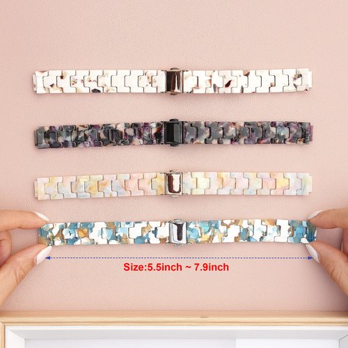 LAREDTREE Compatible with Fitbit Inspire 3 Band for Women, Resin Watch Band Replacement Strap Adjustable Wristband for Fitbit Inspire 3