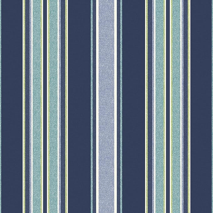 Arden Deep Seat Pillow Back Cushion, 23 x 17, Outdoor/Indoor Replacement Back Cushion, Plush Support, Fade-Resistant, Rain-Proof Patio Furniture Cushion, Sapphire Aurora Blue Stripe