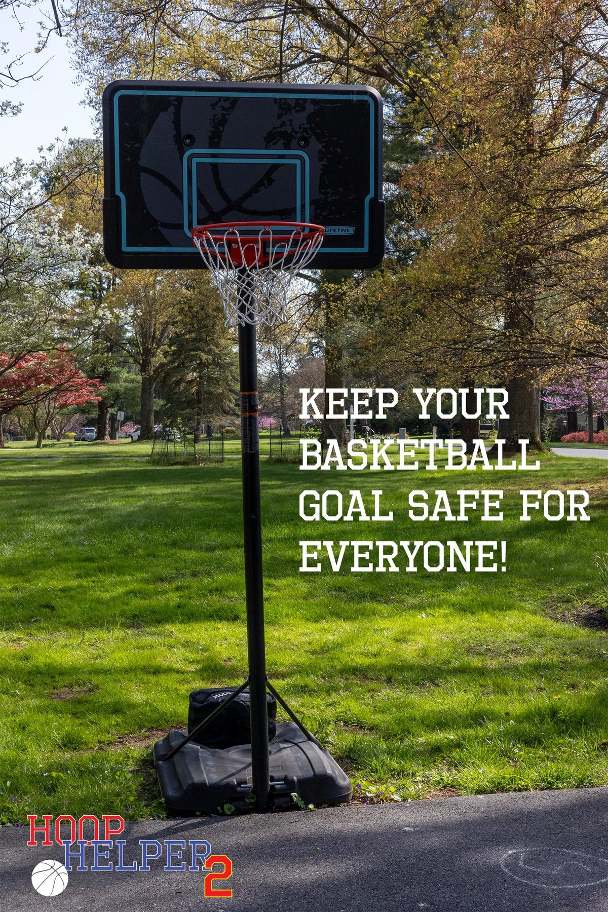 Hoop Helper 2 by Johnny World - Premium Sandbag Weight for Portable Basketball Hoops - Attractive, Secure Stability to Prevent Tipping and Enhance Safety - Ideal Alternative to Bricks & Rocks