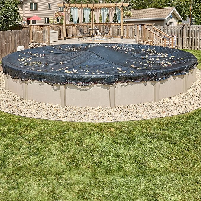 Doheny’s Professional Grade Leaf Nets for Above Ground Pools – 24' Round – Makes Clean-Ups Fast – Lightweight, Versatile & Durable – Keeps Leaves Out