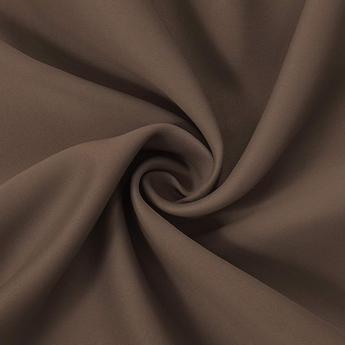 LEMOMO Chocolate Thermal Blackout Curtains/42 x 84 Inch/Set of 2 Panels Room