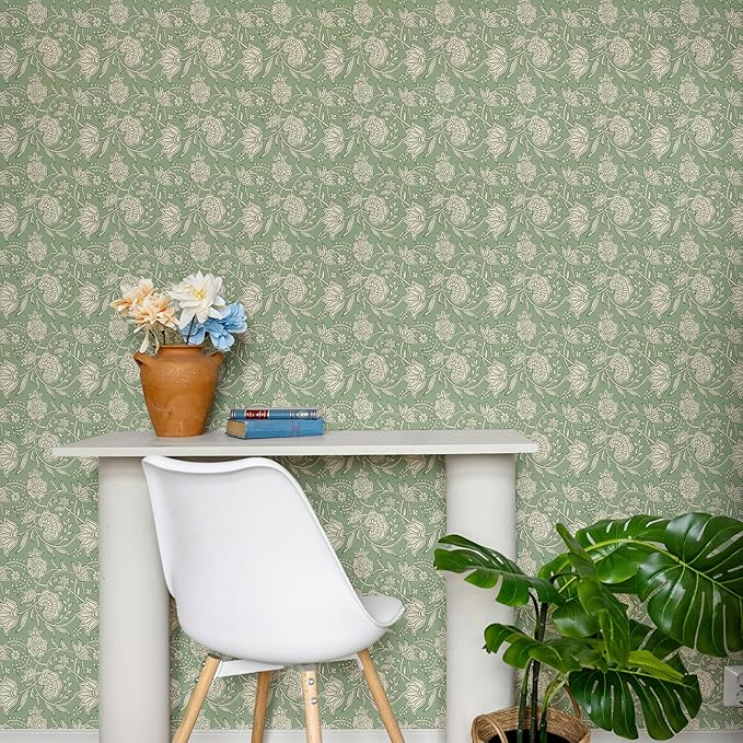 Main Street Peel and Stick Wallpaper Eco-Friendly Sheets 12 Pack, 11 X 16 Inch