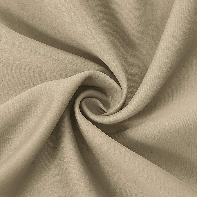 LEMOMO Beige Blackout Curtains 34 x 54 Inch Length/Set of 2 Curtain