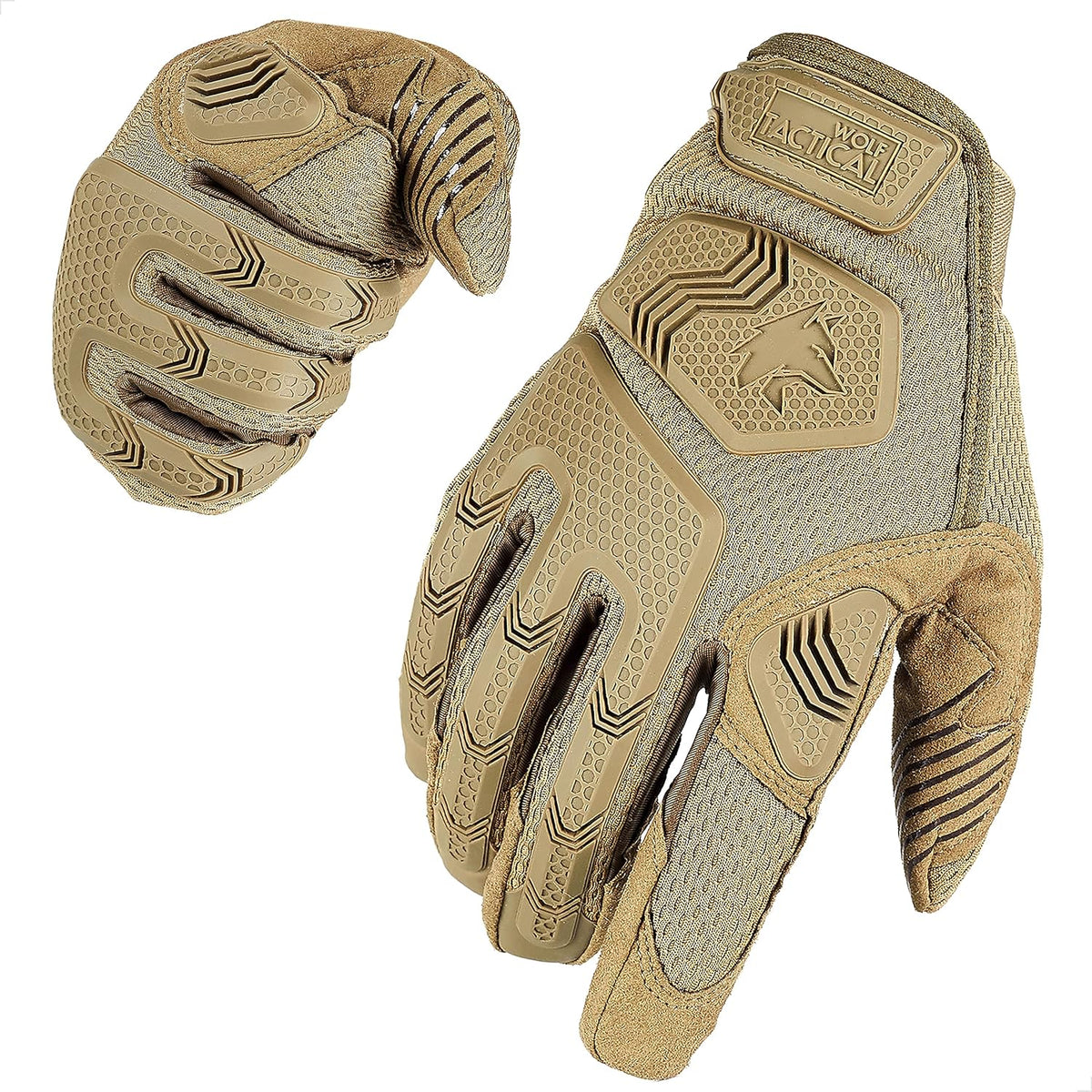 WOLF TACTICAL Shooting Gloves - Tactical Military Gloves for Men | Touchscreen Airsoft & Paintball Combat