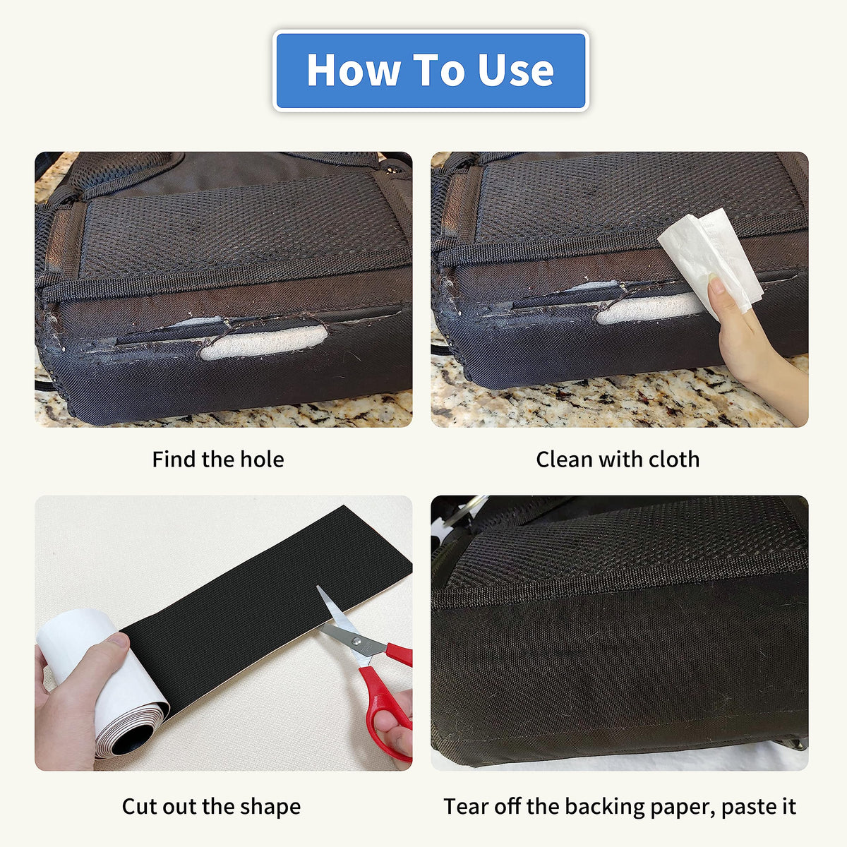KING MOUNTAIN Canvas Repair Tape,Outdoor Gear Patch, 4×63 Inches,Waterproof,Self-Adhesive for Repairing Boat Covers,Sun Shades,Sofas,Tents,Lounge Chairs,Awnings (Coffee)