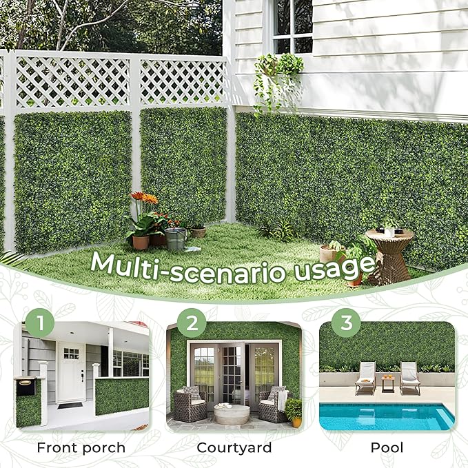 Artificial Boxwood Backdrop Roll: 60"x120" UV-Anti Greenery Faux Grass Hedge