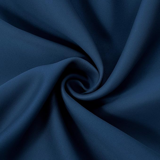 LEMOMO Navy Blue Blackout Curtains 34 x 84 Inch Length/Set of 2 Curtain