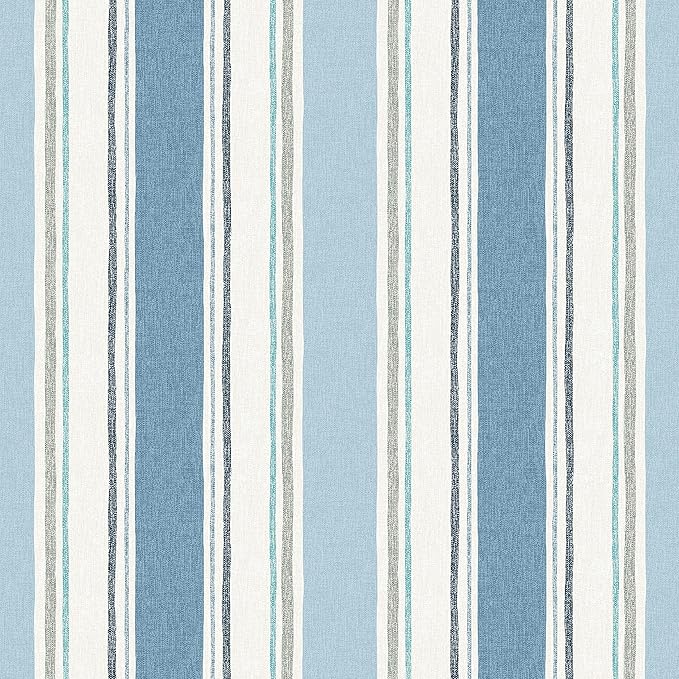 Arden Outdoor Deep Seat Cushion Set (2-Pack), 24 in x 24 in, Weather-Proof, Rain-Proof, Fade Resistant Patio Cushion for Chair, Sofa, and Couch French Blue Linen Stripe