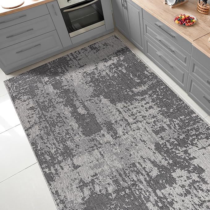Keen Home Design Terrace Outdoor Area Rug - 6x9 Washable Indoor/Outdoor Rug for Patio, Kitchen, Balcony, Beach, Garden, Deck and Porch, Size: 6'x8'10"