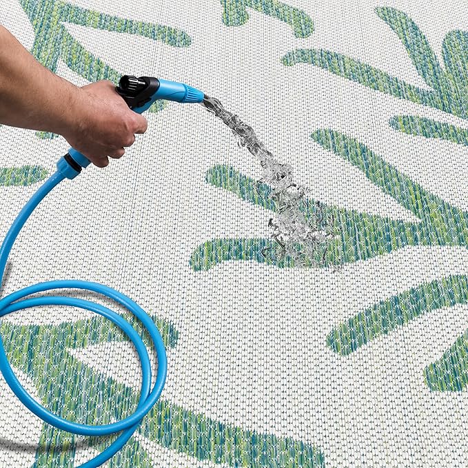 Keen Home Design Terrace Outdoor Area Rug - 6x9 Washable Indoor/Outdoor Rug for Patio, Kitchen, Balcony, Beach, Garden, Deck and Porch, Size: 6'x8'10"
