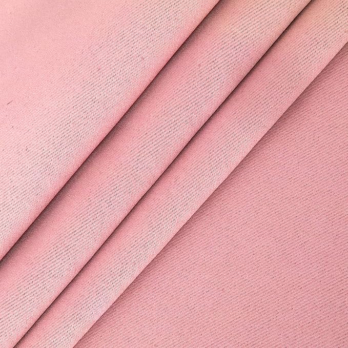 LEMOMO Baby Pink Blackout Curtains/42 x 63 Inch/Set of Two Panels Grommet
