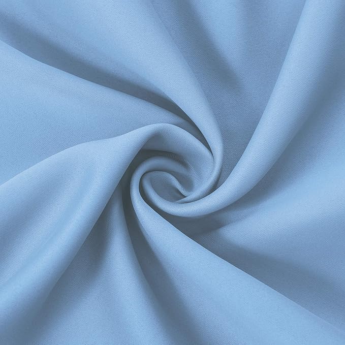 LEMOMO Sky Blue Thermal Blackout Curtains/52 x 63 Inch/Set of 2 Panels Room