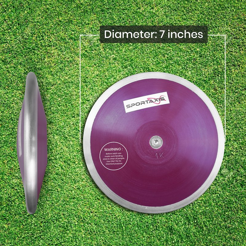 SPORTAXIS 1 Kg Training Discus for Men and Women - Throwing Discus for High School & College Throwers - High Spin, Low Spin - Ideal for Track, Field Practice & Competition - 73% Rim Weight